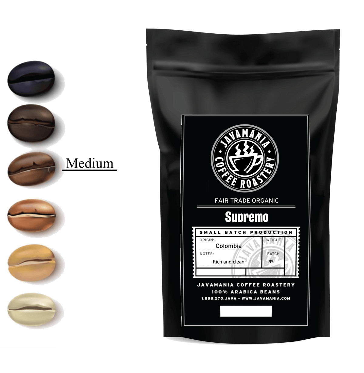 Fair Trade Organic Colombia Excelso - JavaMania Pro